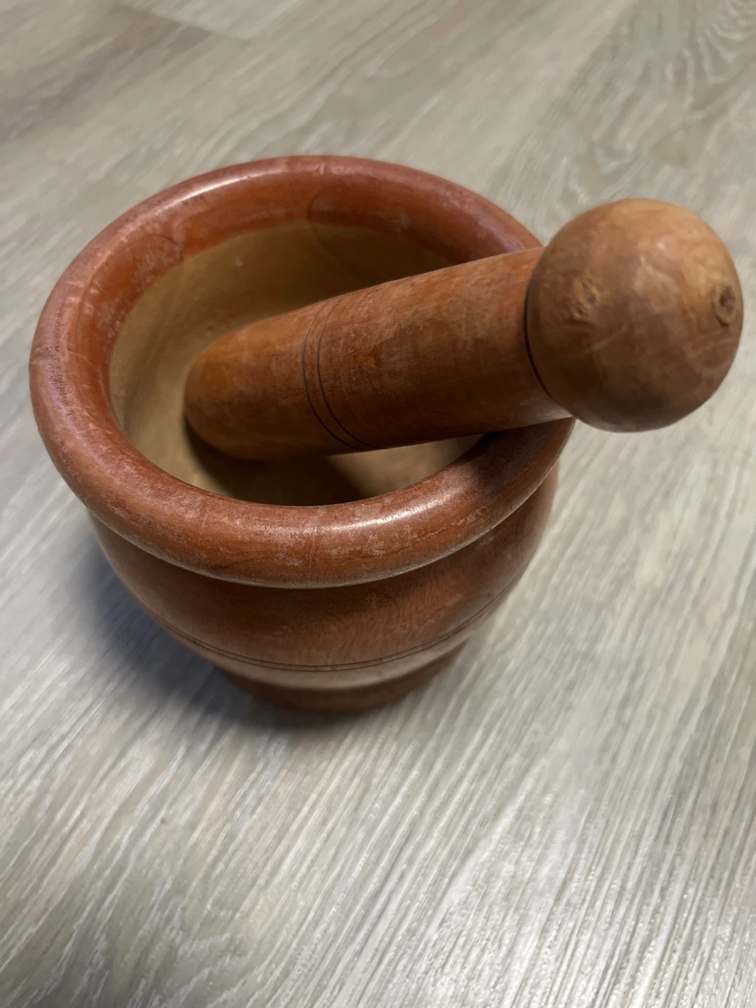 Wooden Mortar and Pestle Set - photo 2