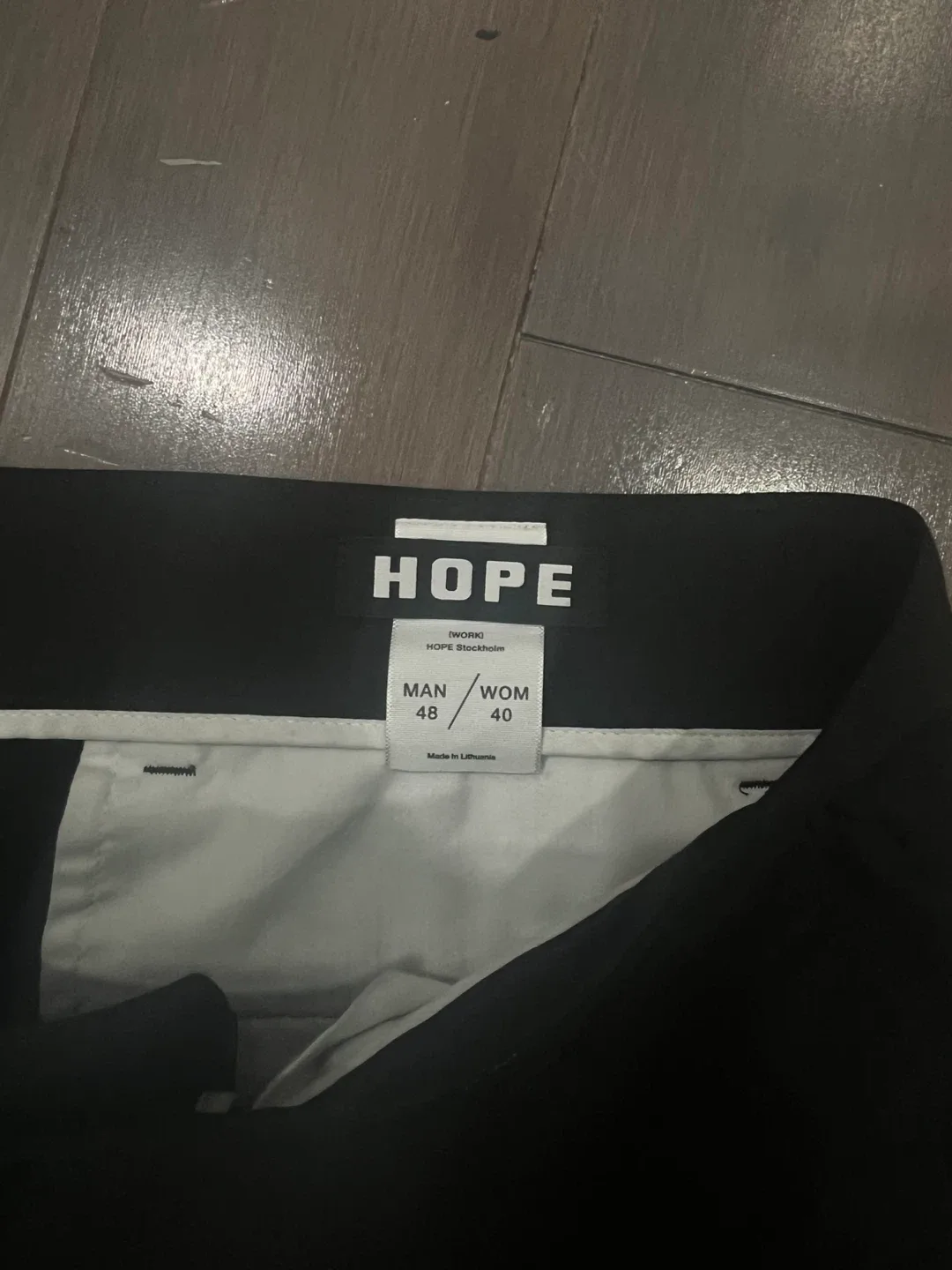 HOPE Stockholm Black Wide Leg Trousers Size 48/40 image indicator(2)