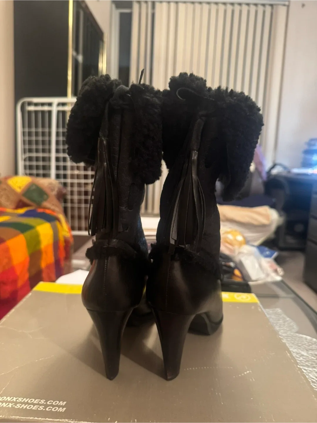 Peter Kaiser Black Leather Heeled Boots - Size 8.5 US. image indicator(3)