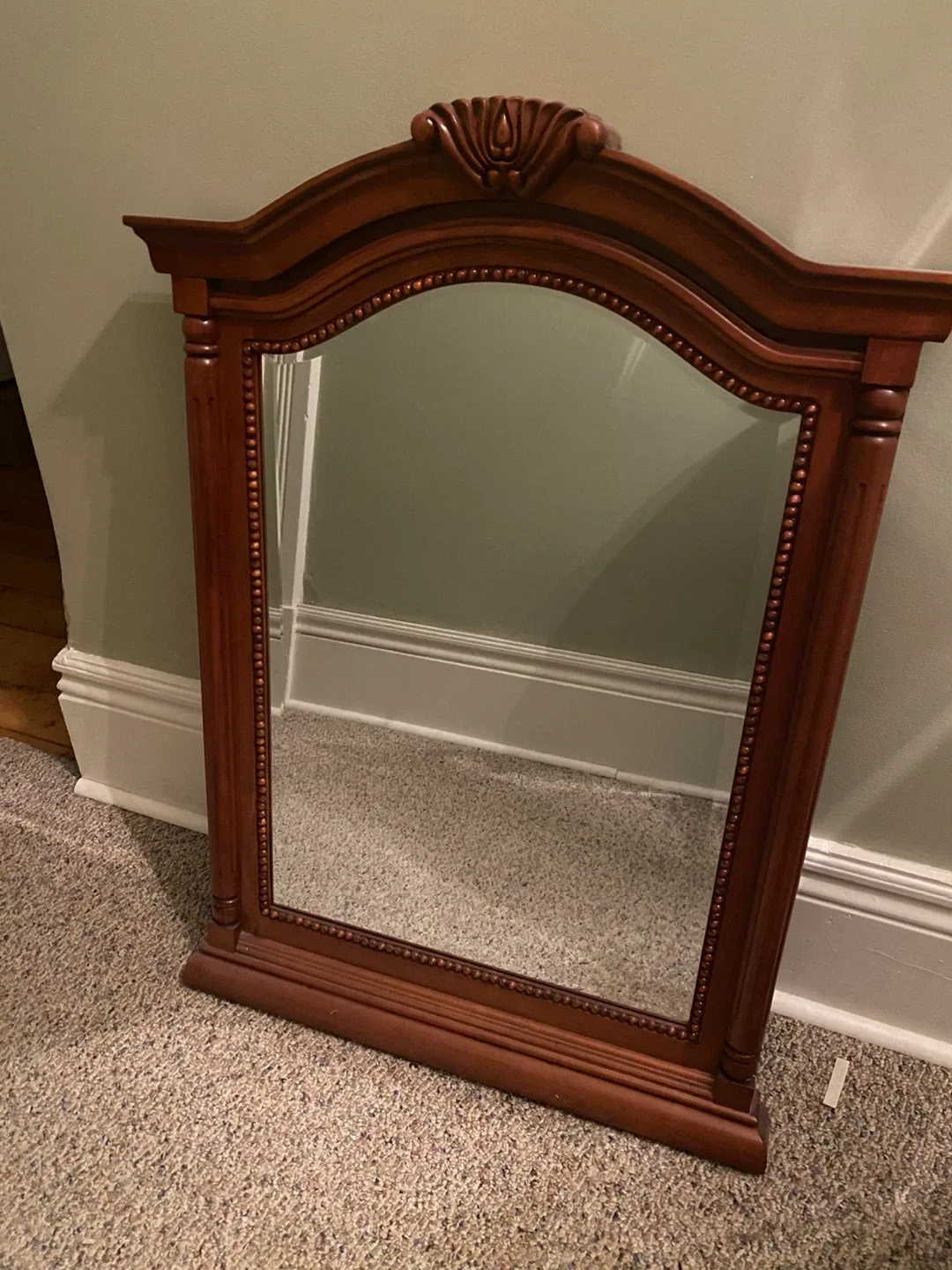 Two Wooden Framed Mirrors