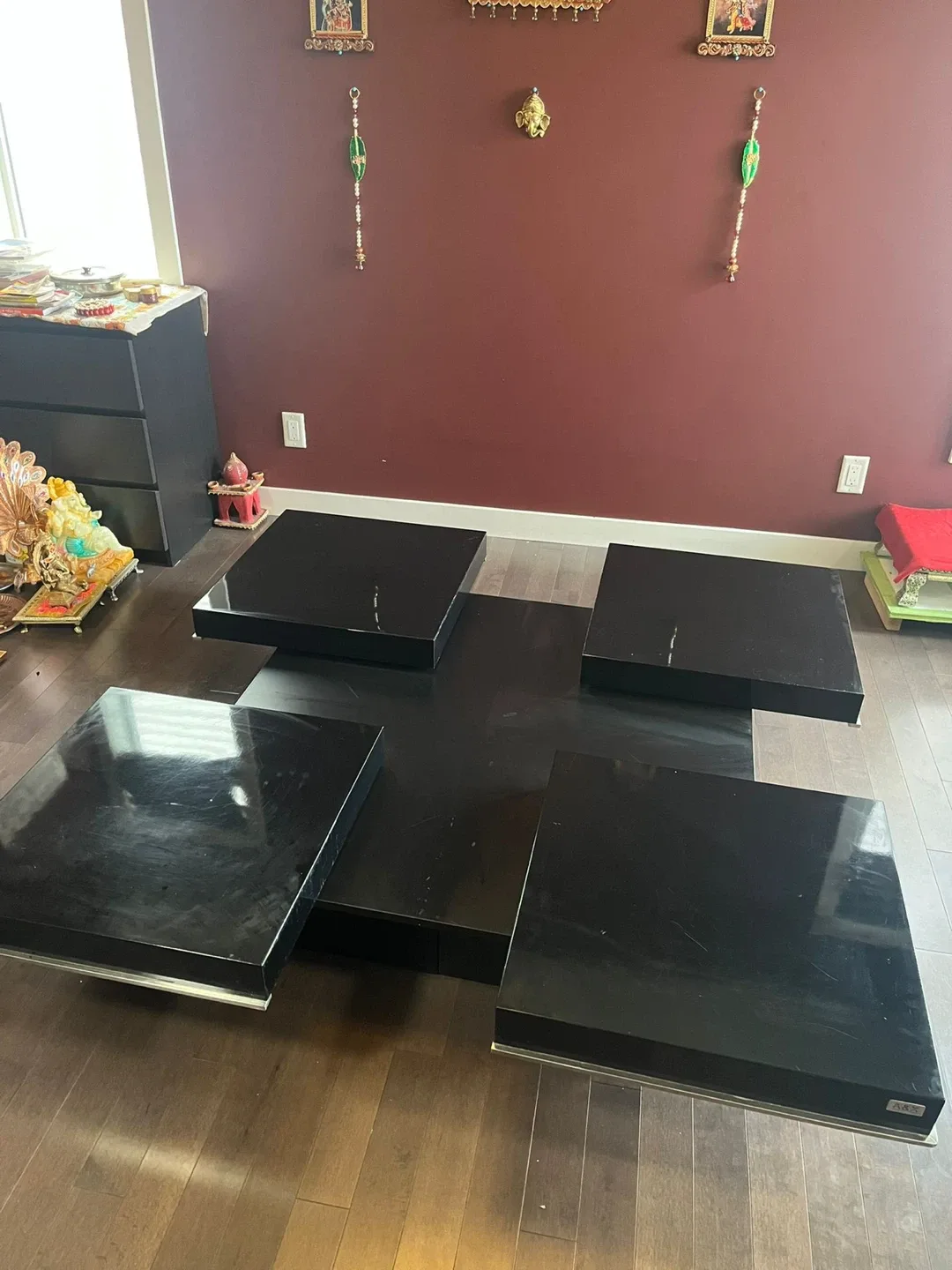 A&X Black Modern coffee table