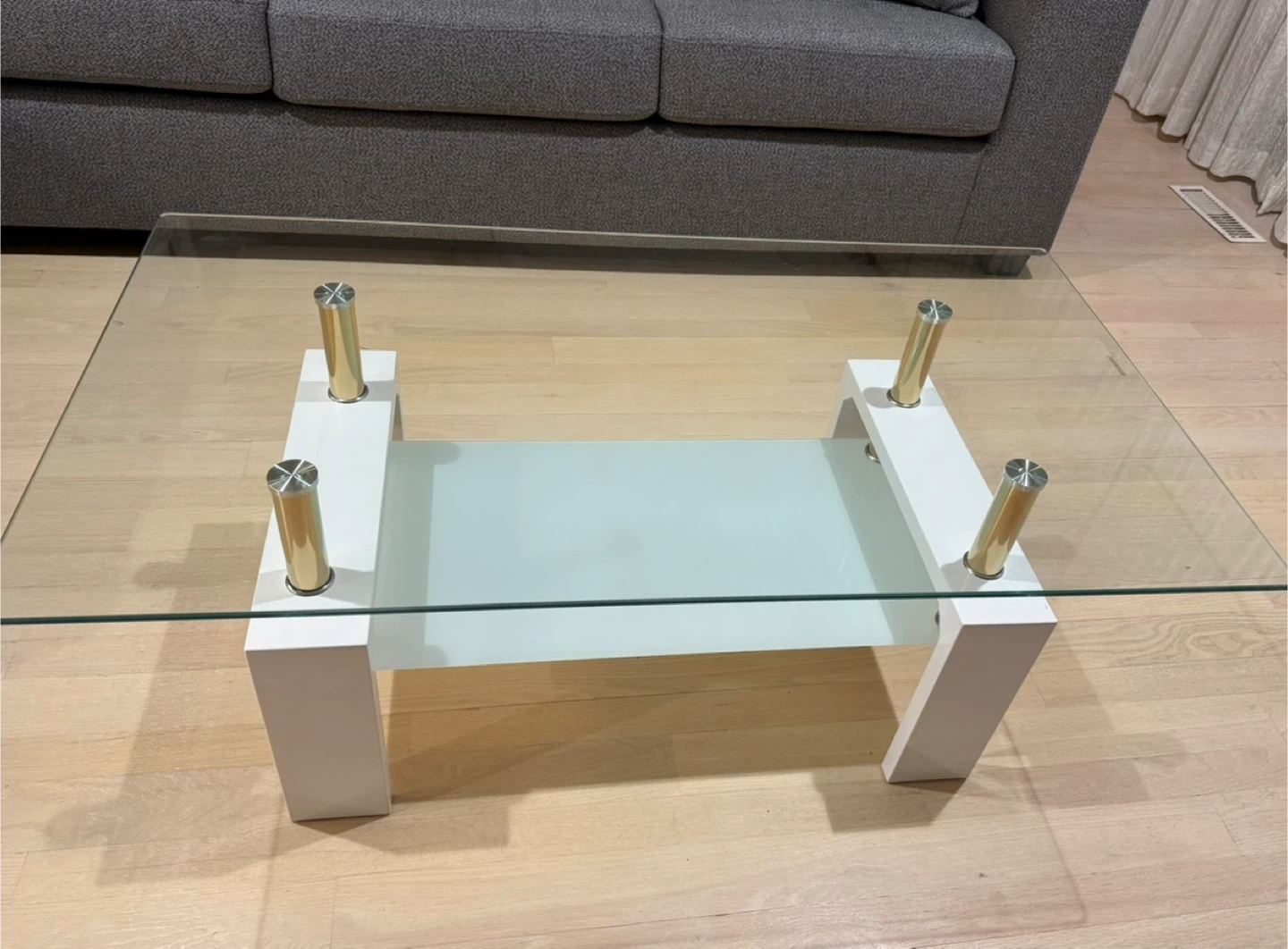 Brand New Glass Top Coffee Table - photo 2