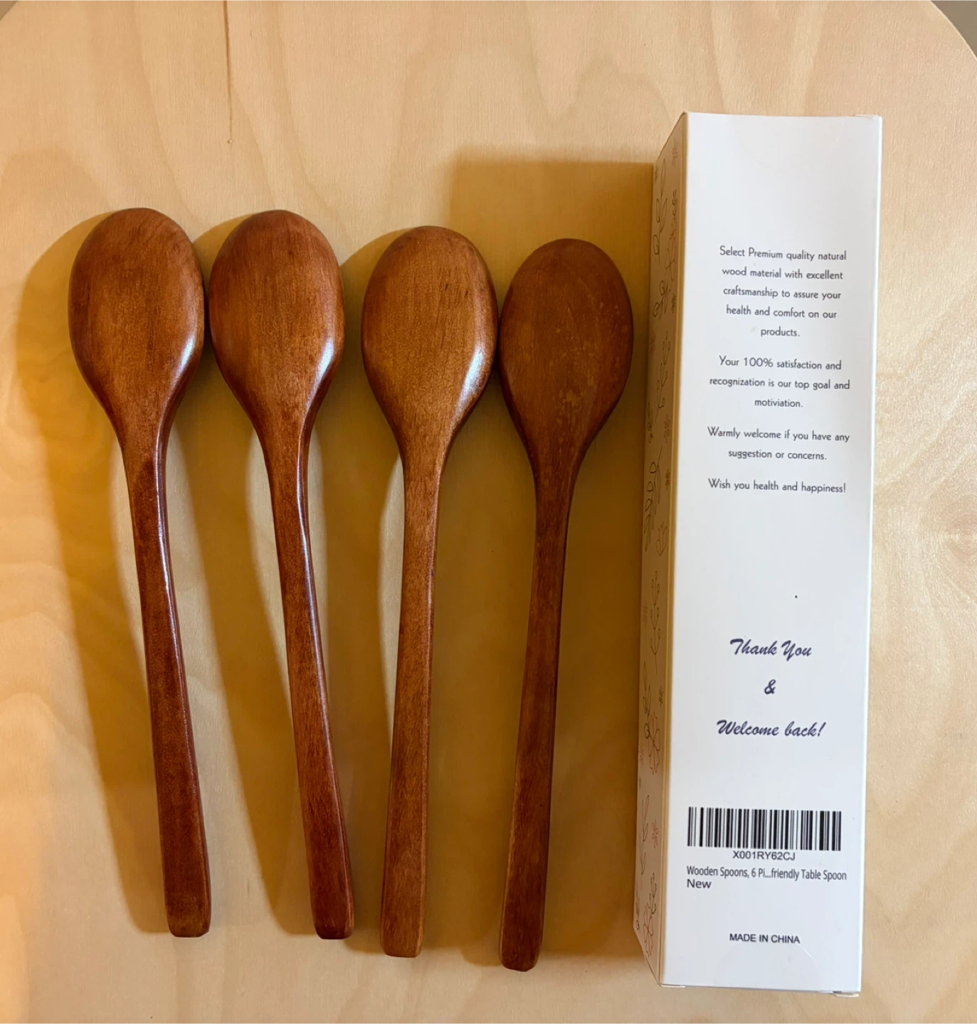 Wooden Spoons, 4 Pieces 9 Inch - photo 2