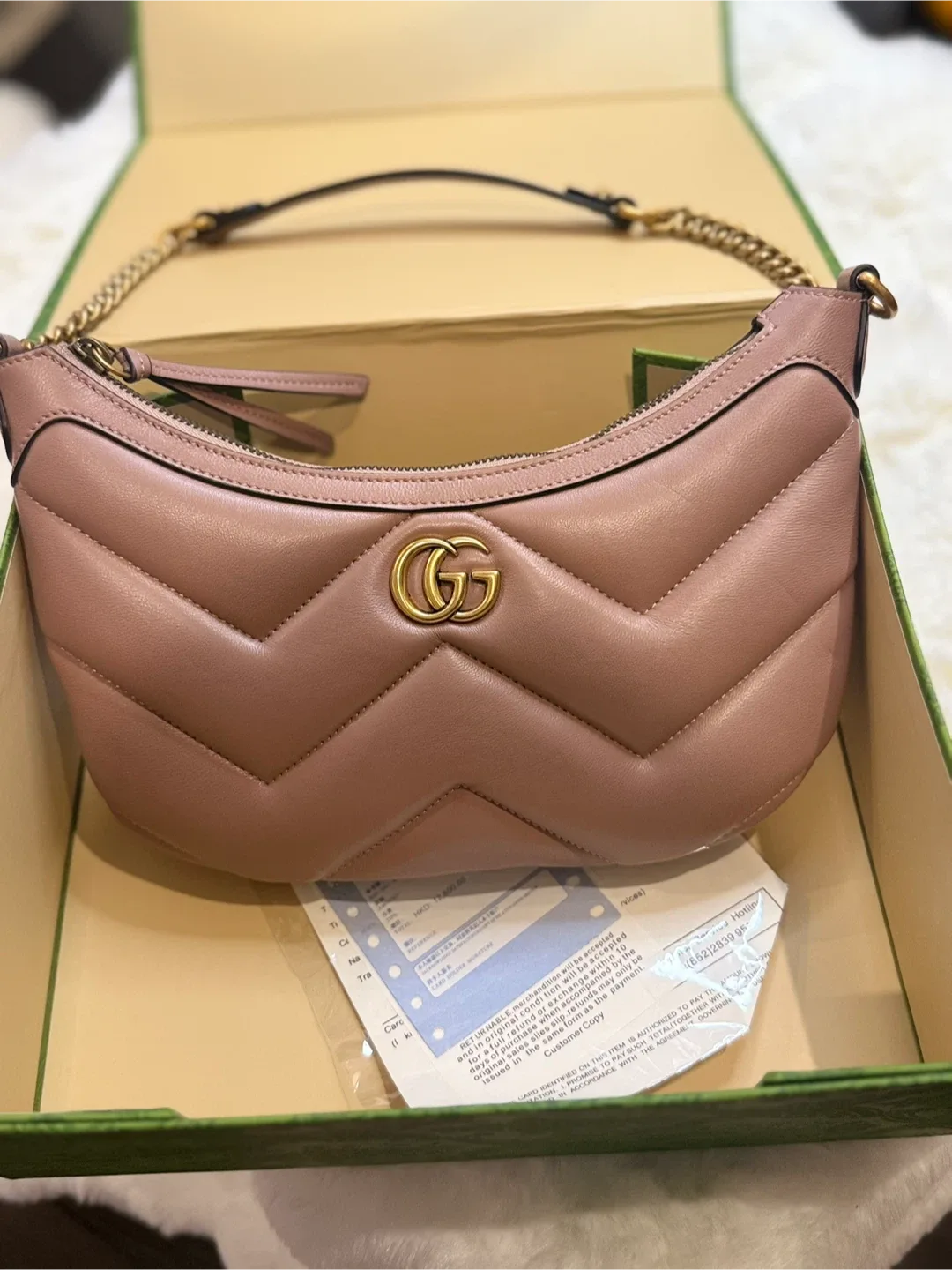 Inspired GG Marmont Mini Shoulder Bag - Rose Beige image indicator(2)