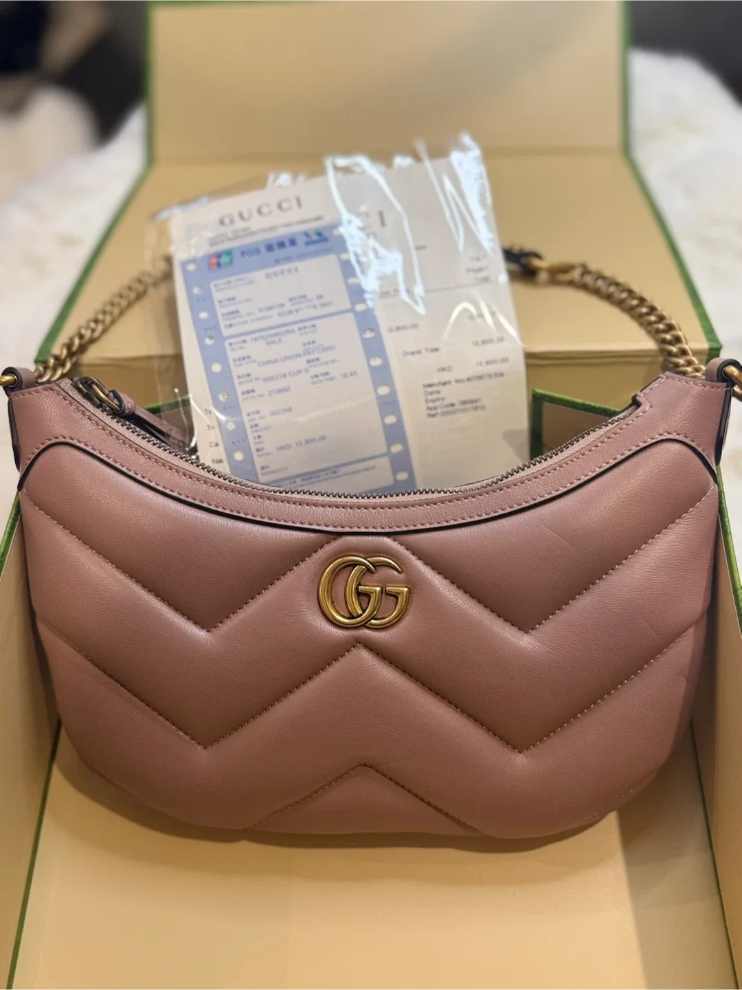 Inspired GG Marmont Mini Shoulder Bag - Rose Beige image indicator(3)