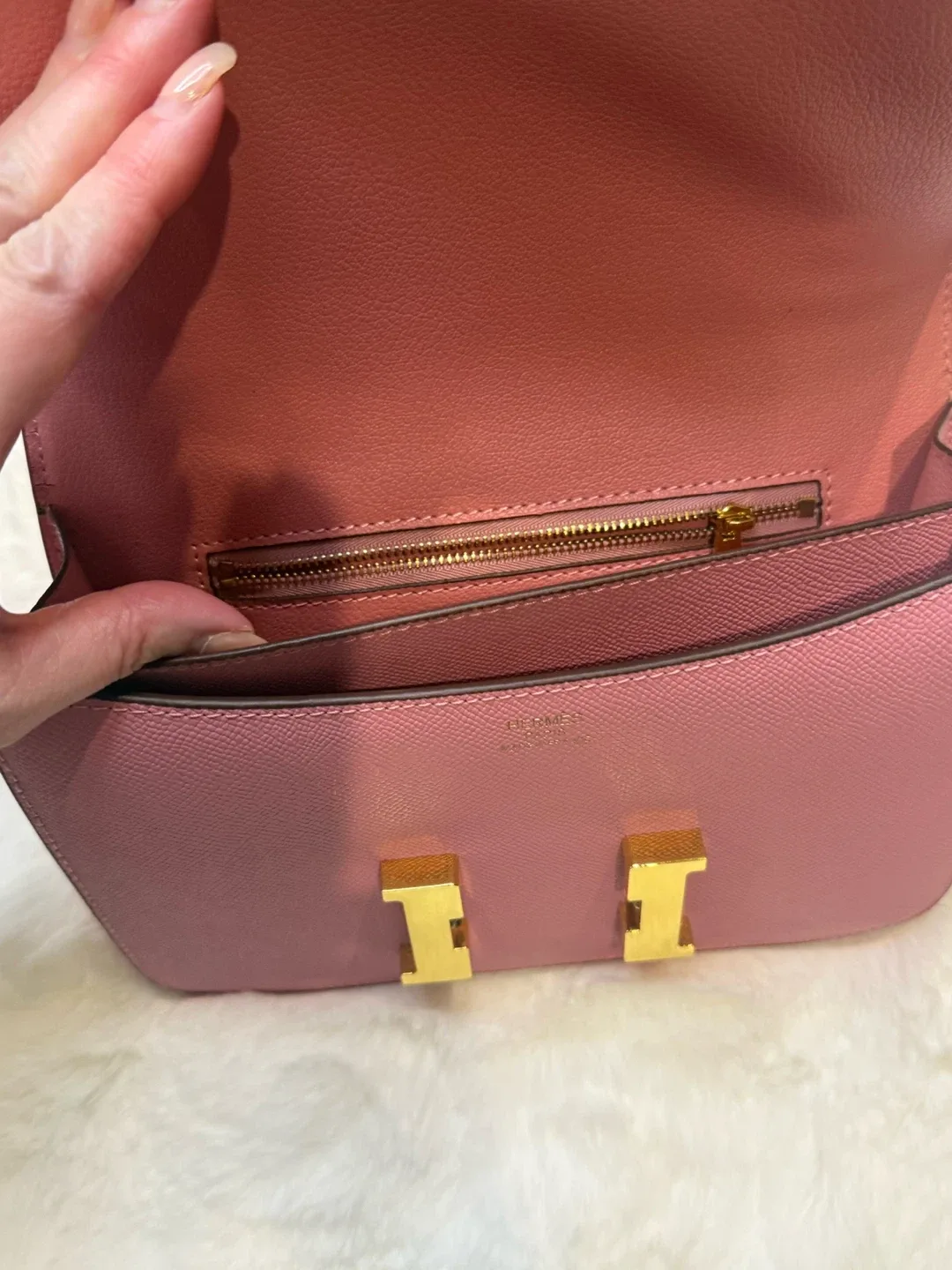 Hermès Inspired Constance Pink Shoulder Bag