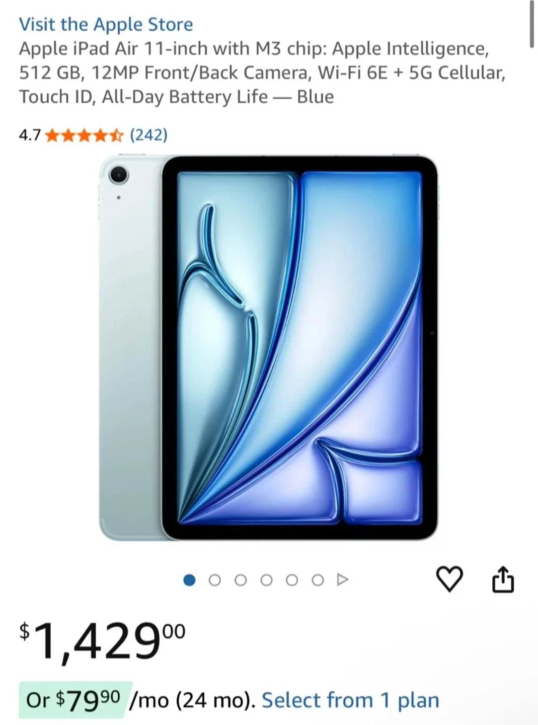 Apple iPad Air 11-inch M3 Chip Blue