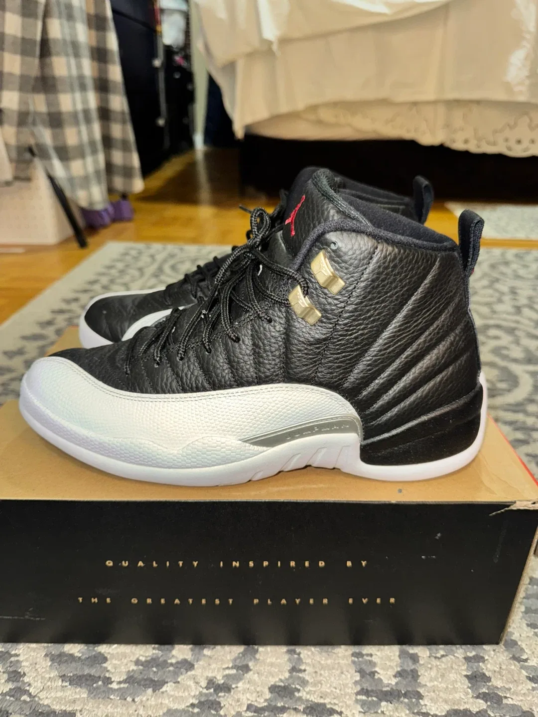 Jordan 12 Retro Black/White Size 10.5