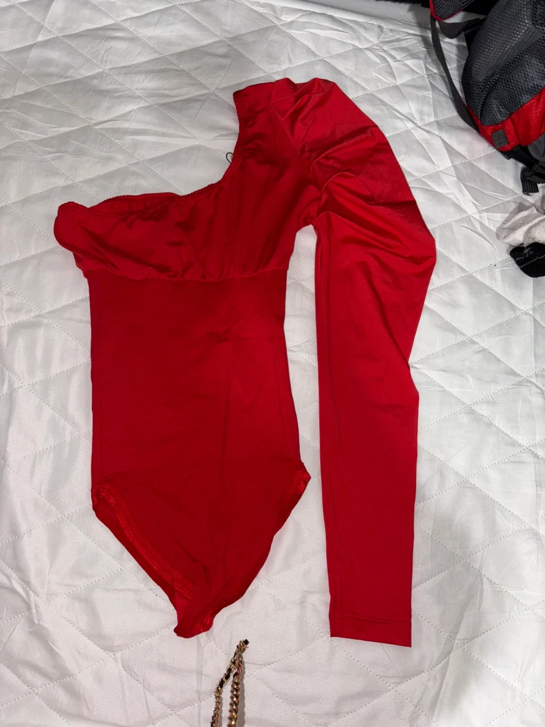 Body, Shape, Tissini Red One-Sleeve Body Barbara Size S