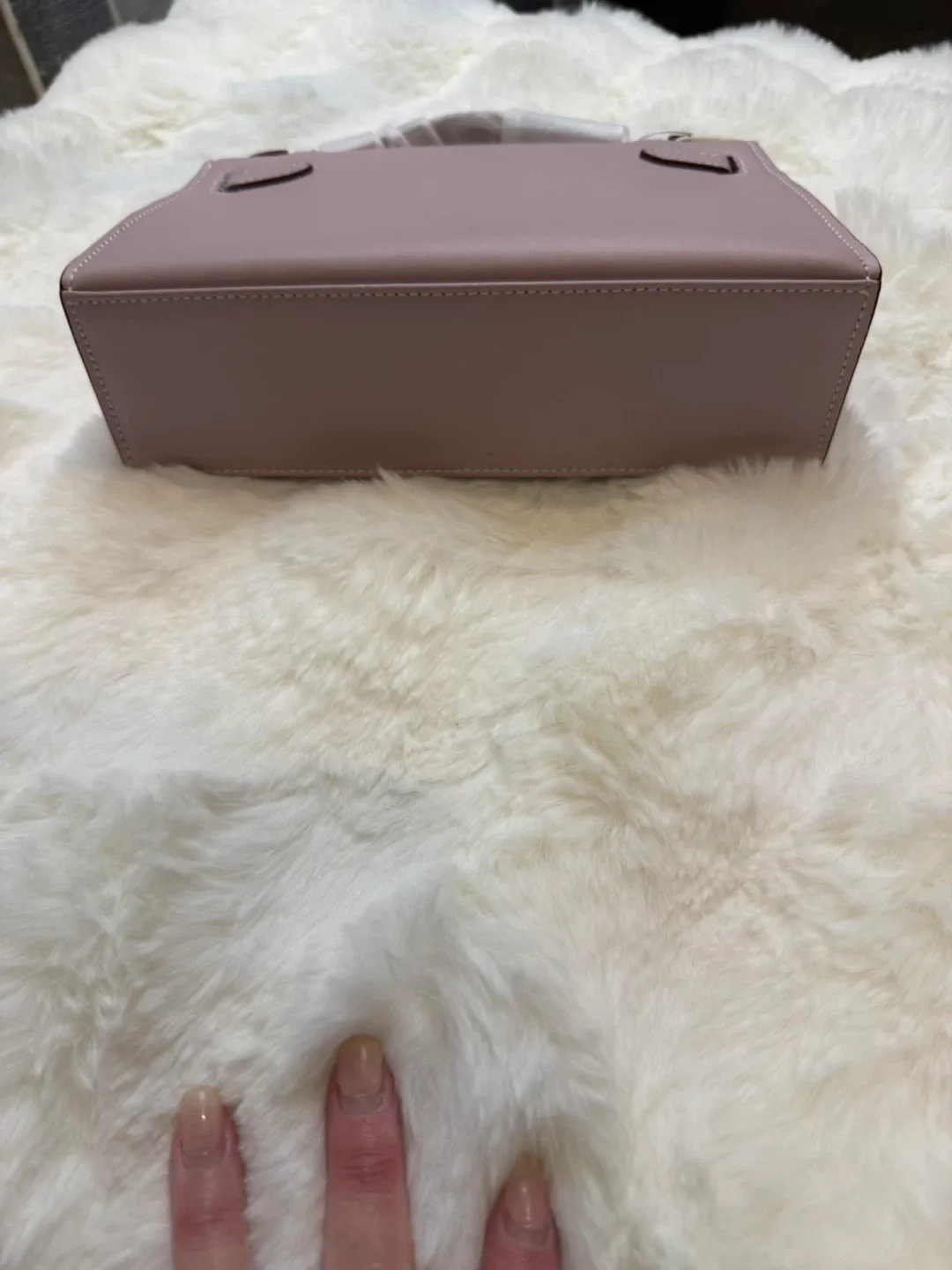 Pink Leather Top Handle Bag, New. Hermes inspired image indicator(4)