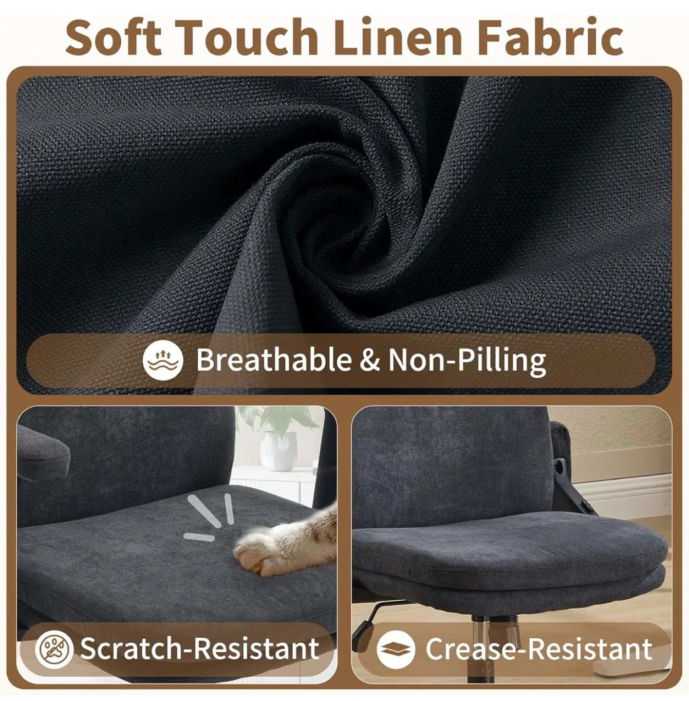 (New, read first) Office Chair Navy Blue #Cleanout image indicator(5)