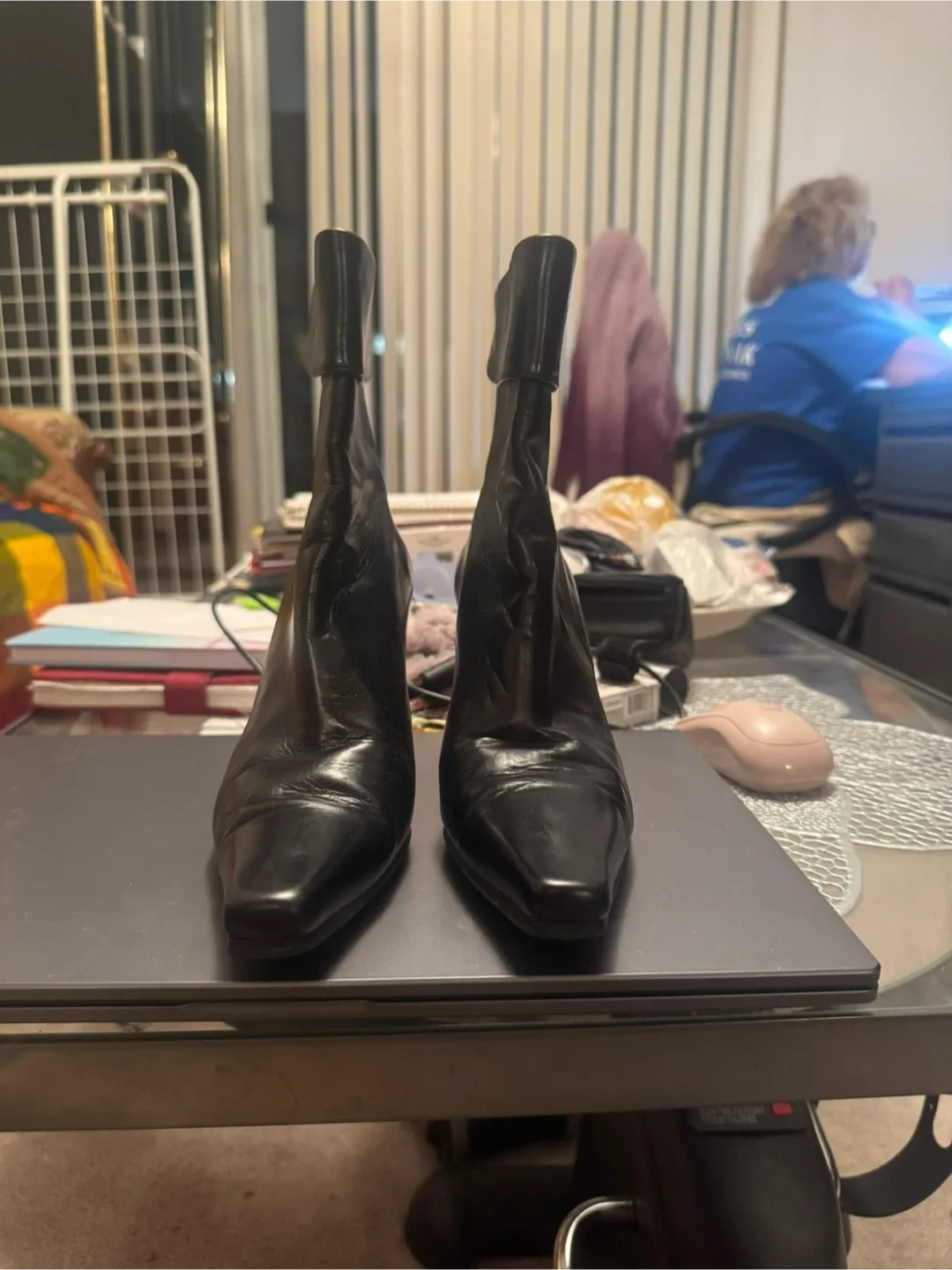 Women’s Black Leather Ankle Boots - Size 6.5 M US. image indicator(4)