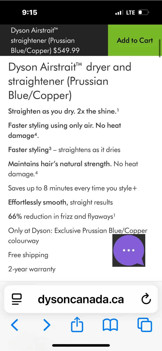 Dyson Corrale Hair Straightener image indicator(6)