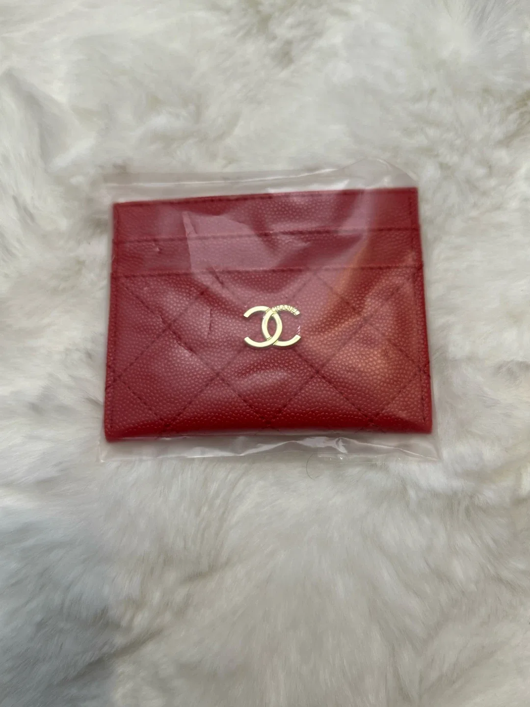 New Chanel Inspired Red Card Holder image indicator(2)