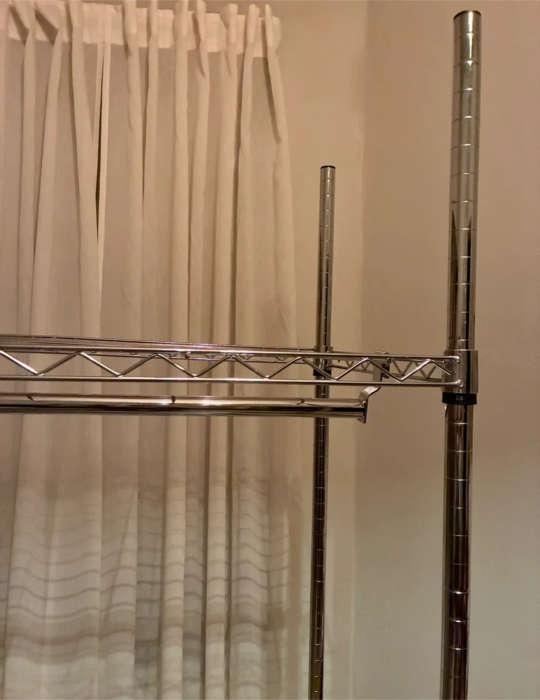 Chrome Rolling Garment Rack image indicator(5)