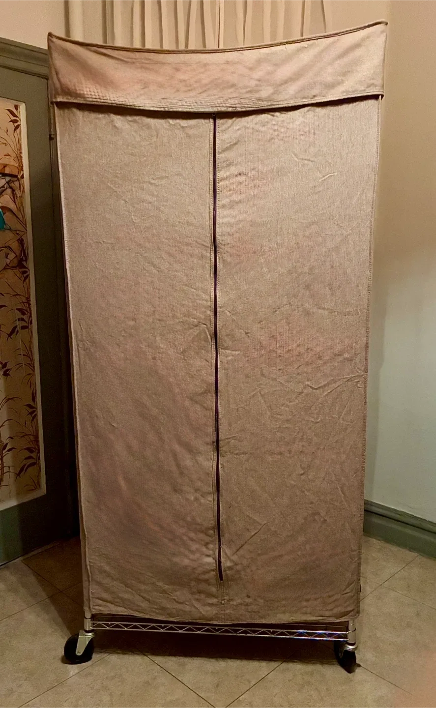 Chrome Rolling Garment Rack