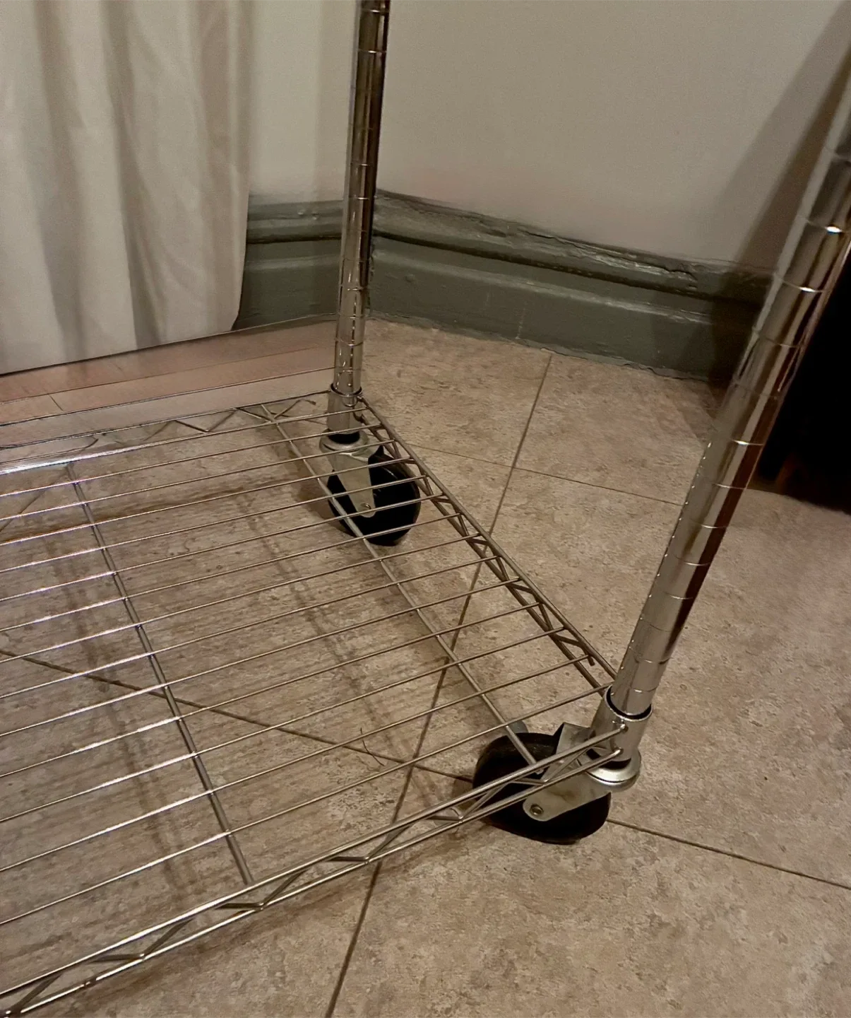 Chrome Rolling Garment Rack image indicator(4)