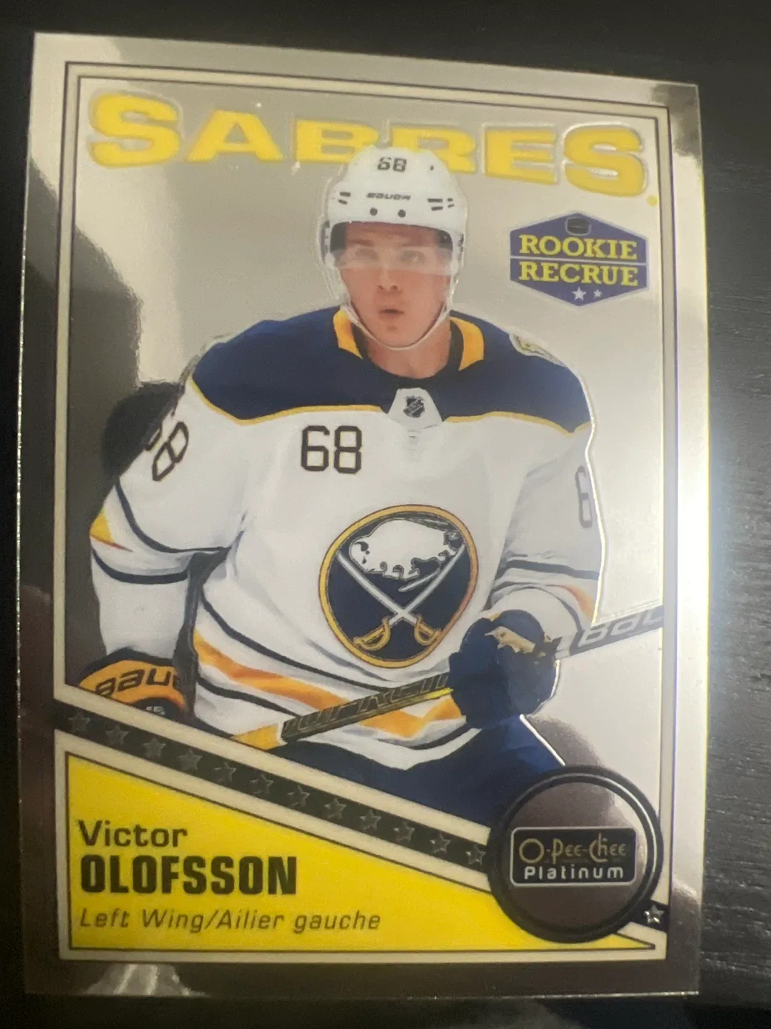 Victor Olofsson O-Pee-Chee Platinum Rookie Card