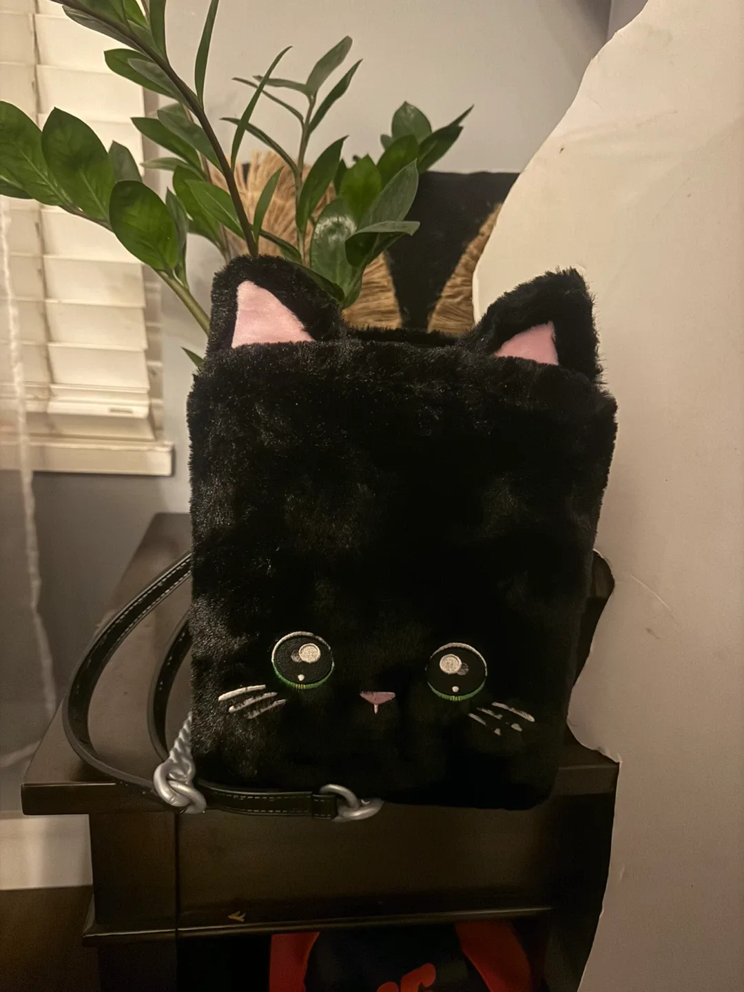 Black Cat Plush Backpack