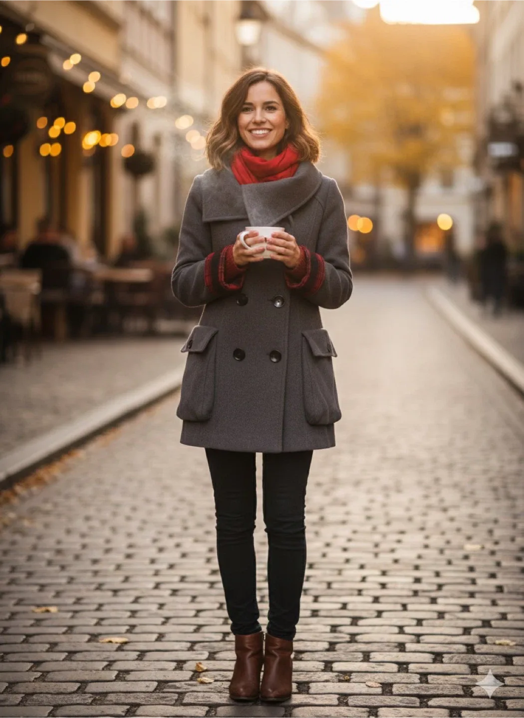 ONLY True Collection Grey Wool Coat Size S