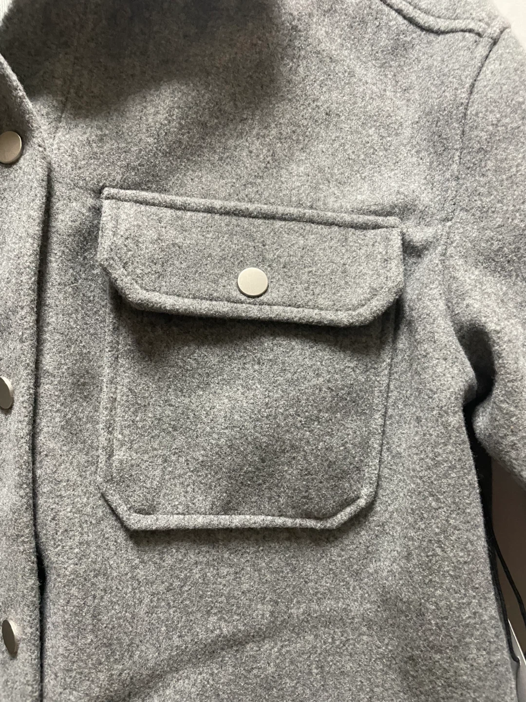 Devoted Heather Grey Shacket - Size S - photo 3