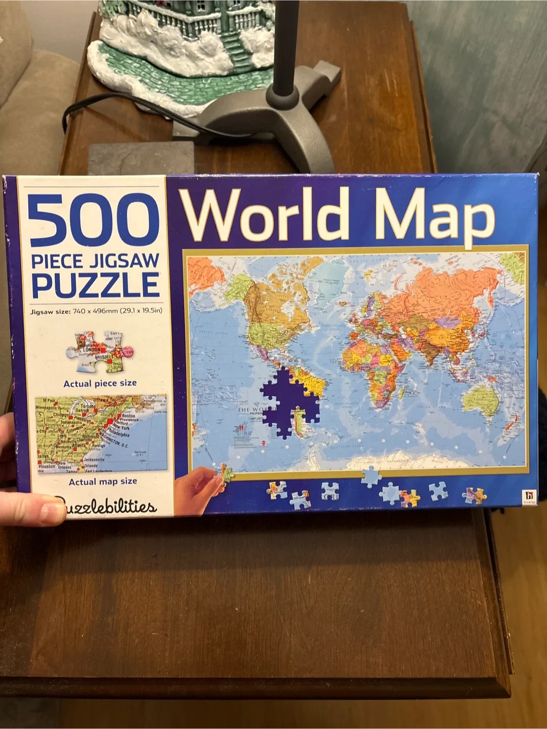500 Piece World Map Jigsaw Puzzle
