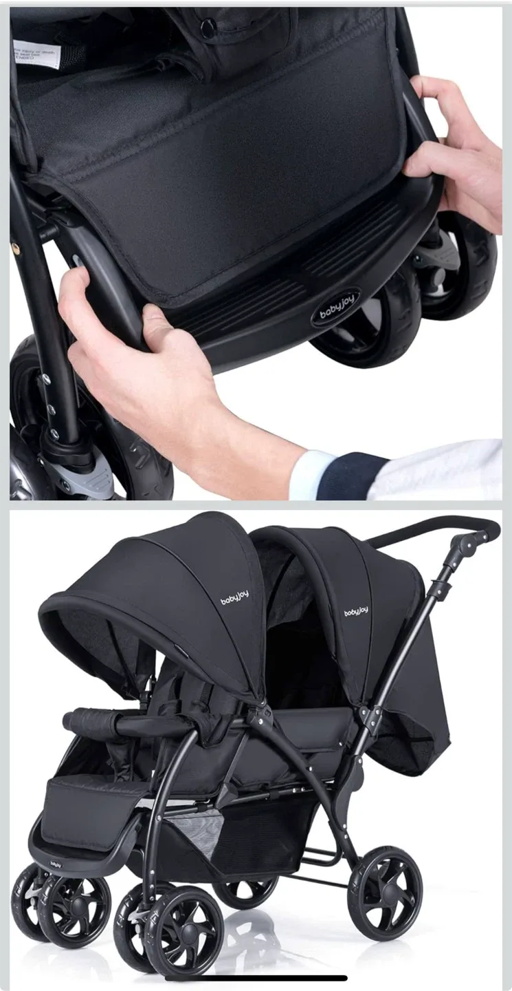 babyjoy Double Stroller - Black image indicator(2)