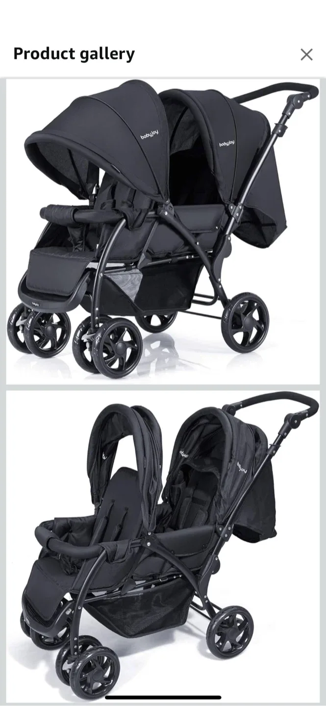 babyjoy Double Stroller - Black