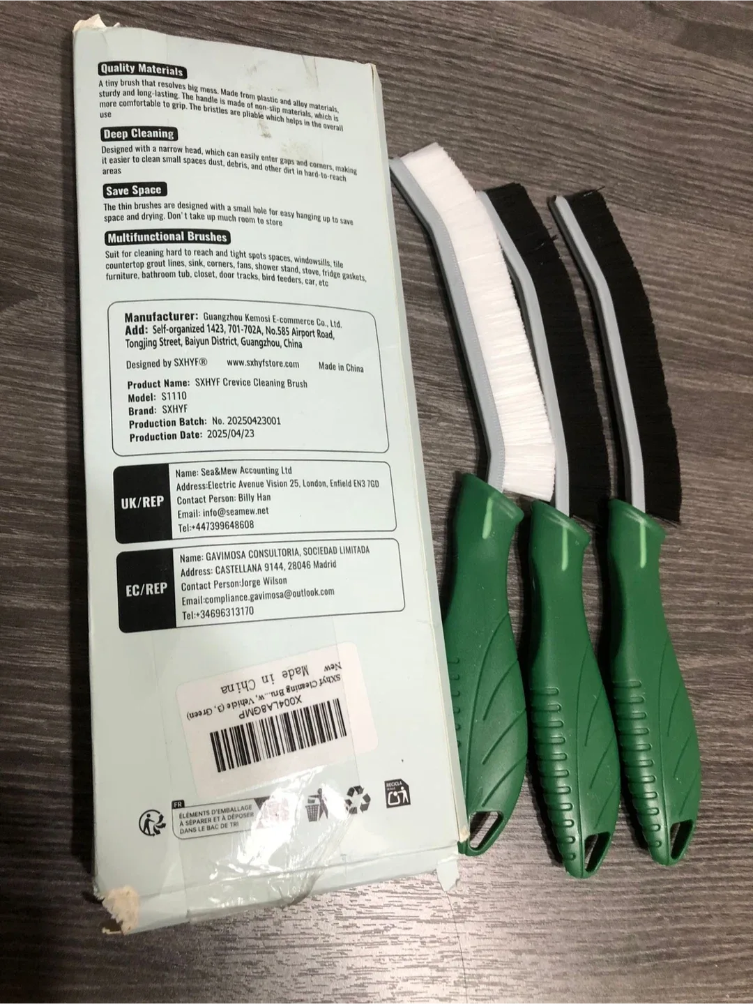 New SXHYF Crevice Cleaning Brush Set (3 Pack)
