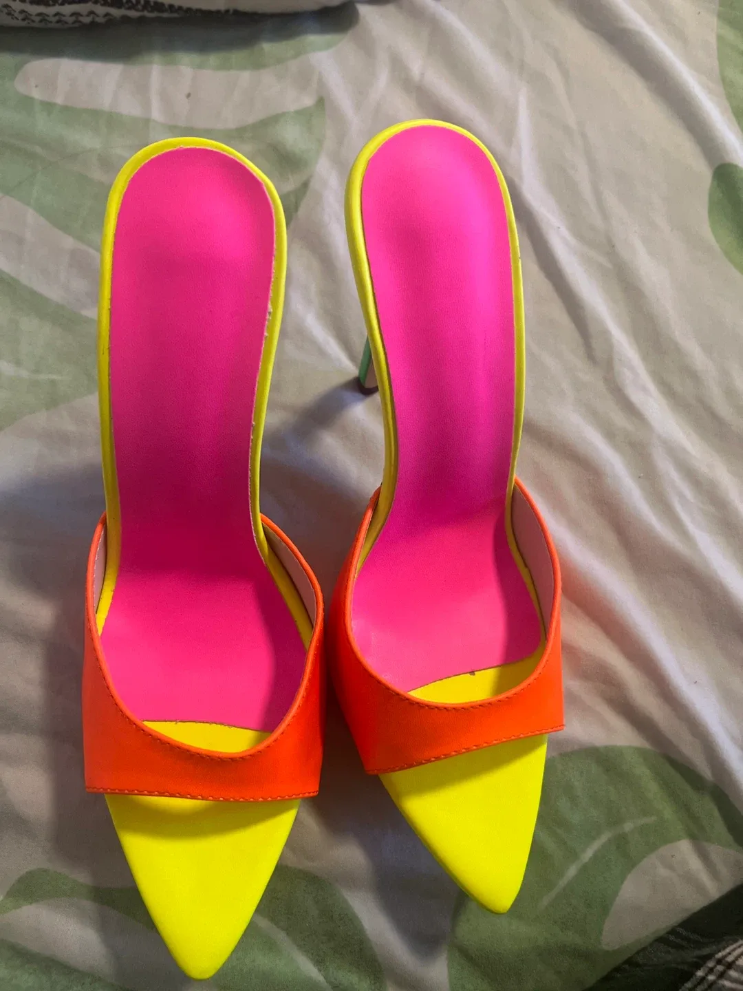 Colorful Heeled Mules