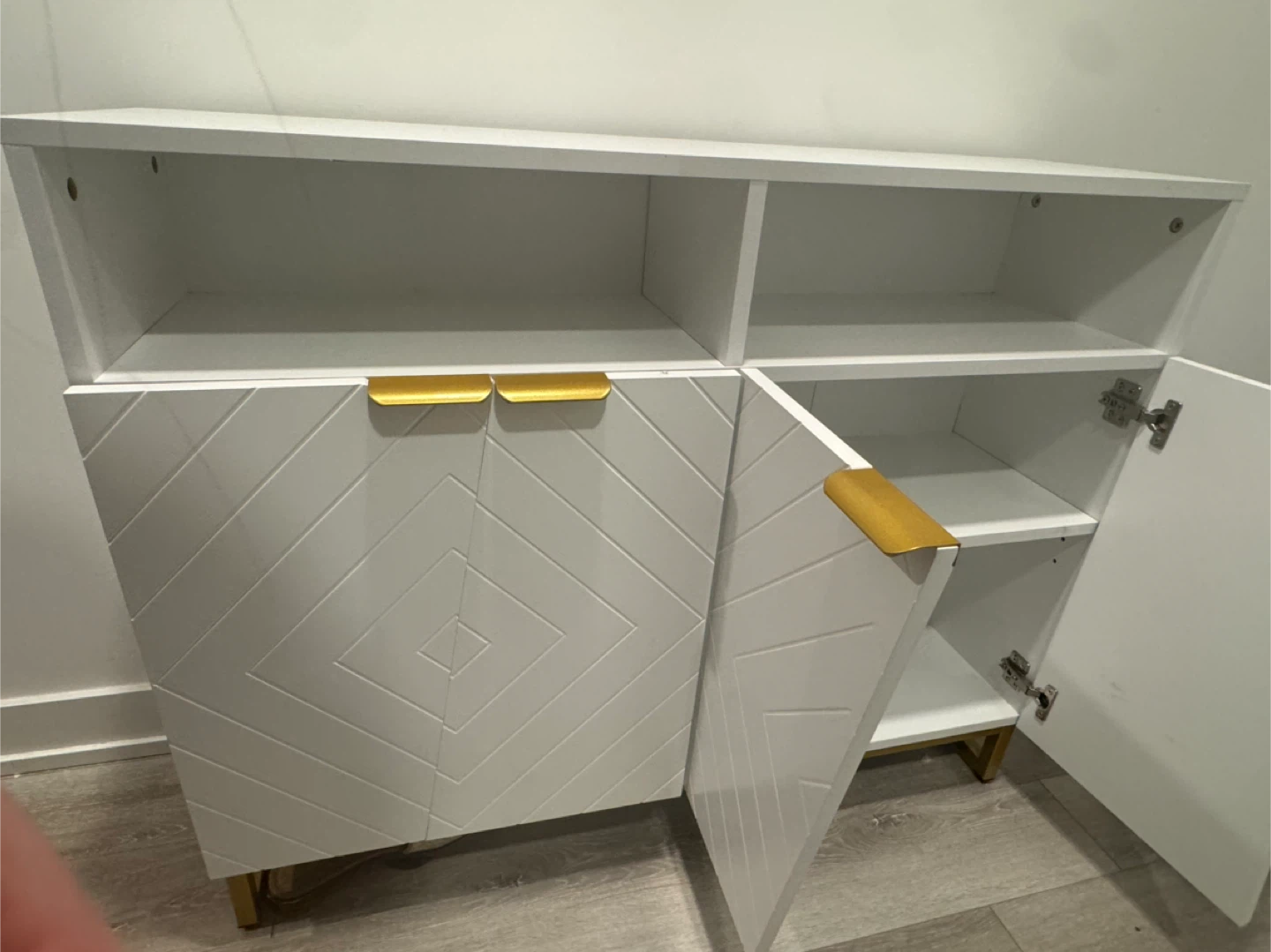 White Accent Cabinet with Storage