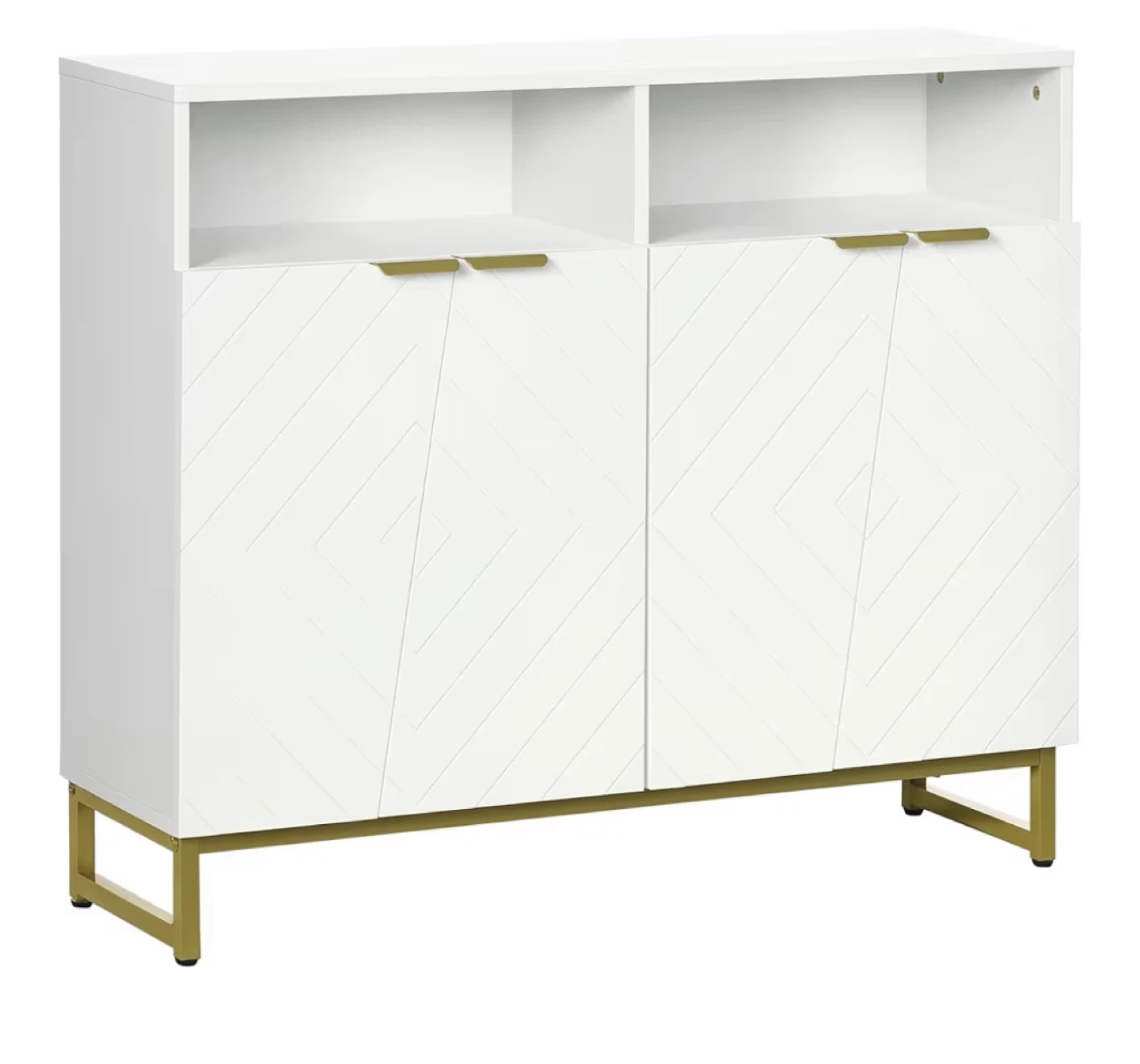 White Accent Cabinet with Storage - photo 3