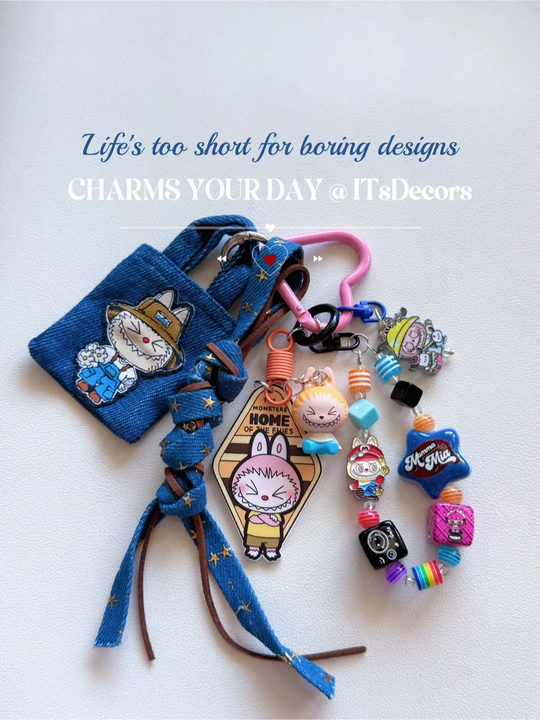 Beaded Bag Charm with Labubu Figure image indicator(5)