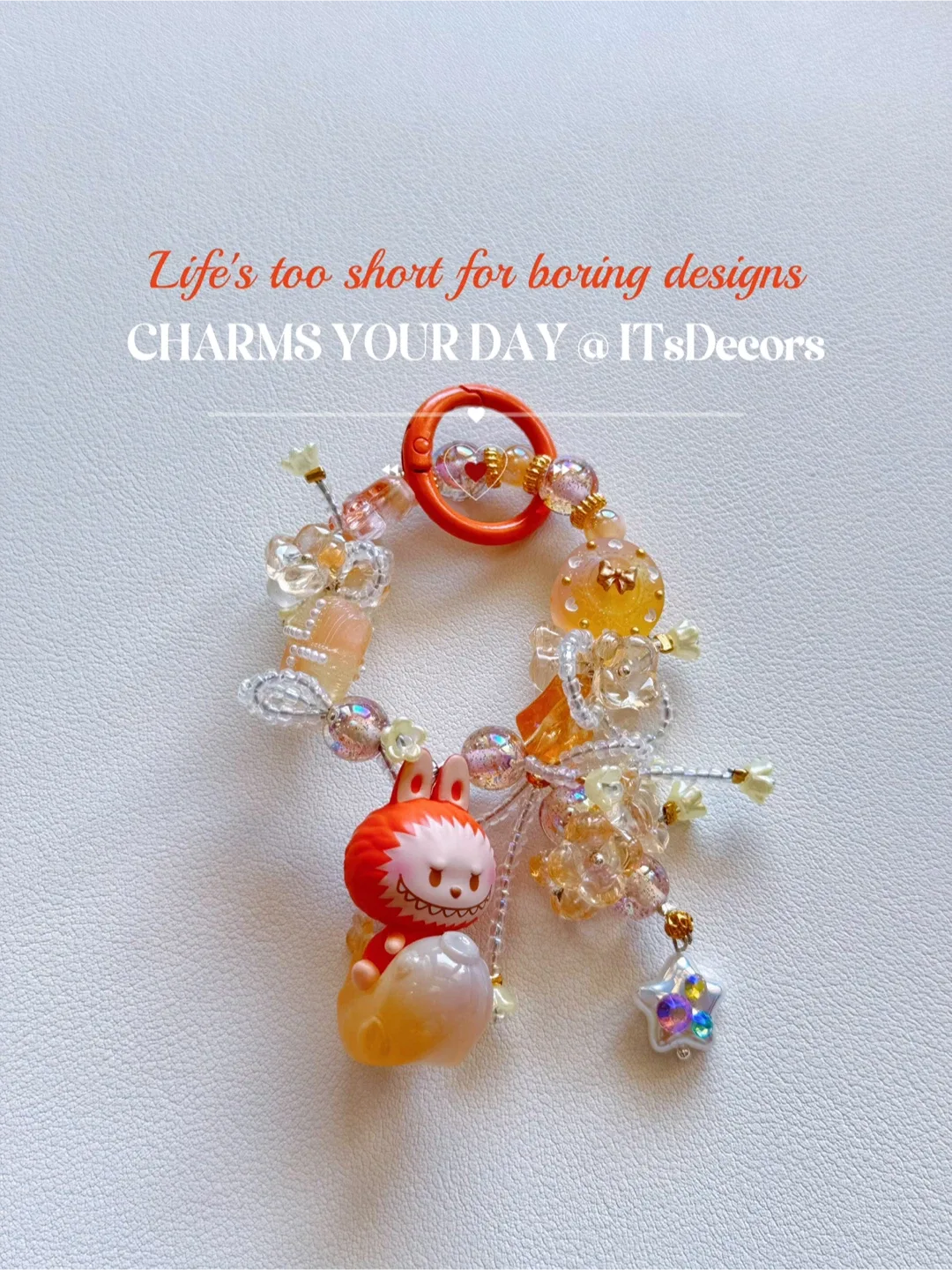 Beaded Bag Charm with Labubu Figure image indicator(6)