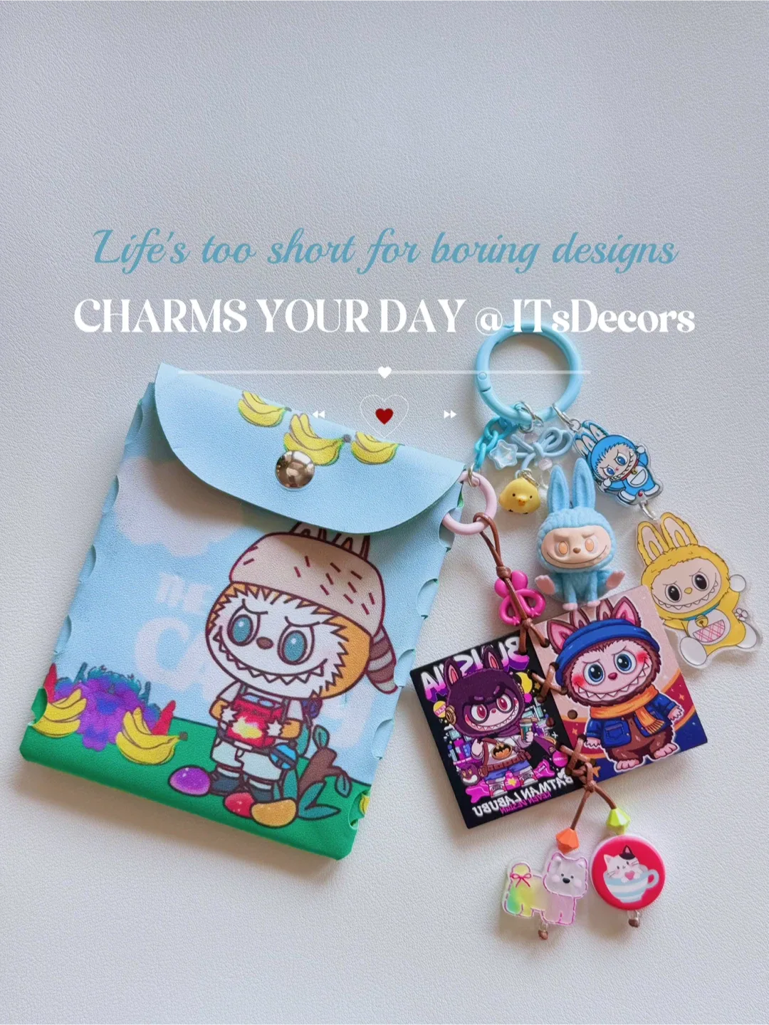 Beaded Bag Charm with Labubu Figure image indicator(4)