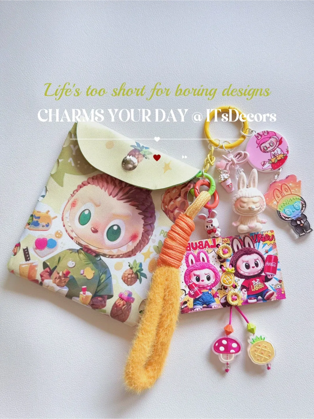 Beaded Bag Charm with Labubu Figure image indicator(9)