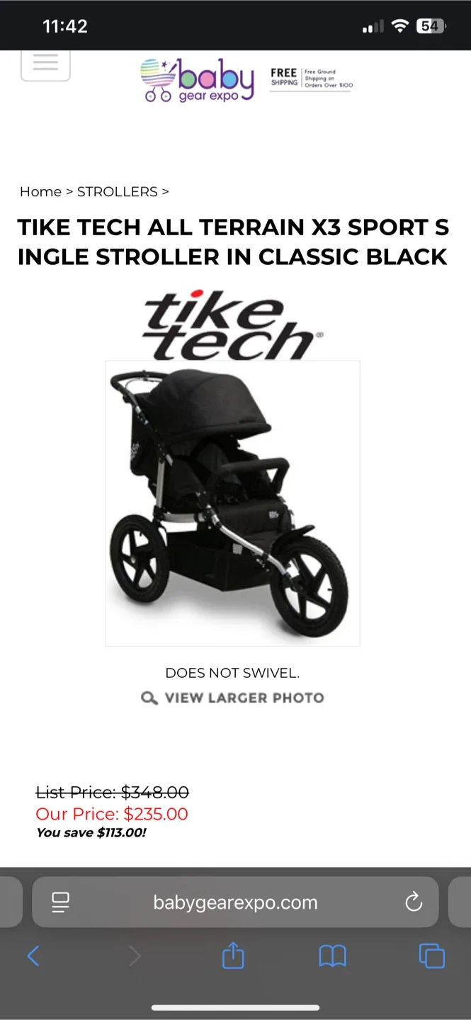 Tike Tech X3 Sport Jogger Stroller image indicator(8)