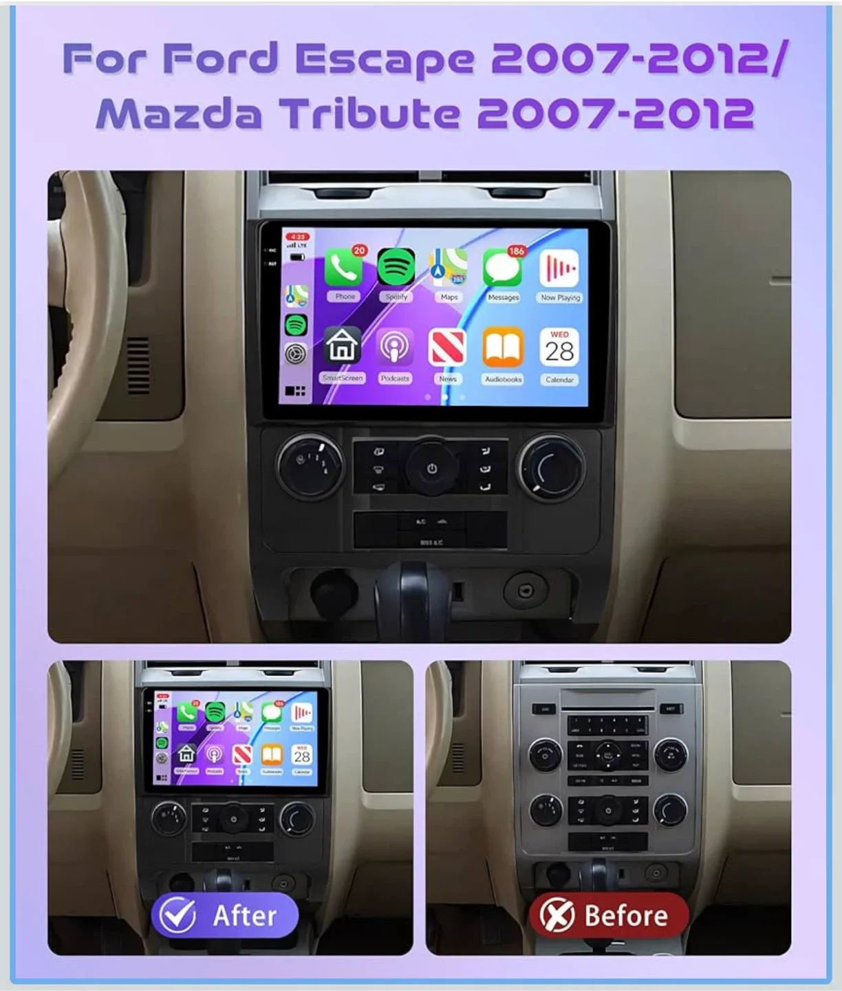 Ford Escape/Mazda Tribute Car Stereo 2007-2012