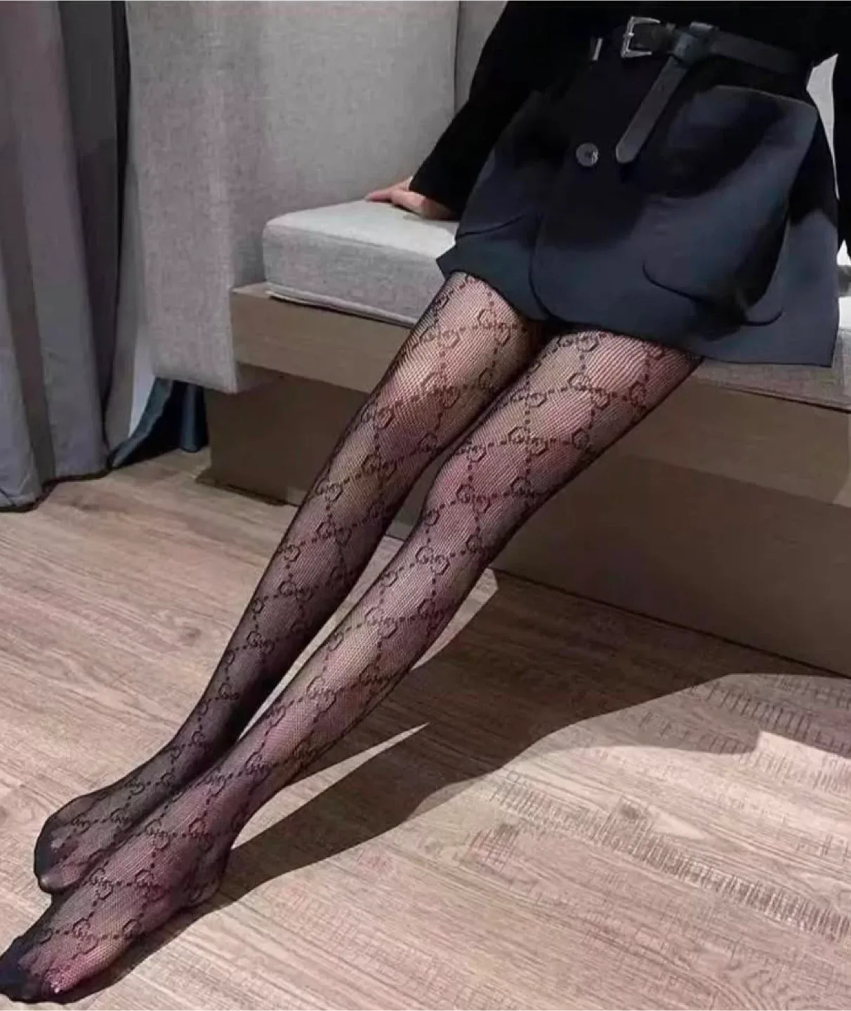 Gucci Patterned Fishnet Stockings
