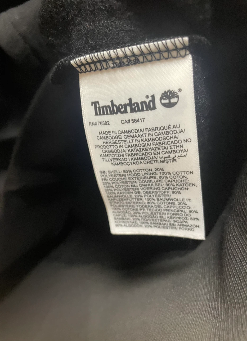 Timberland Black/Tan Hoodie - Size M/M - photo 5