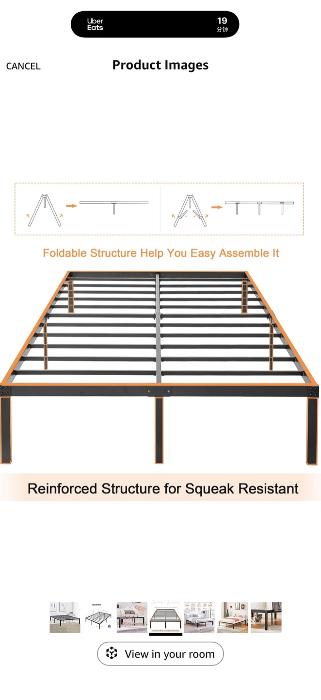 Queen Size Metal Bed Frame - photo 3