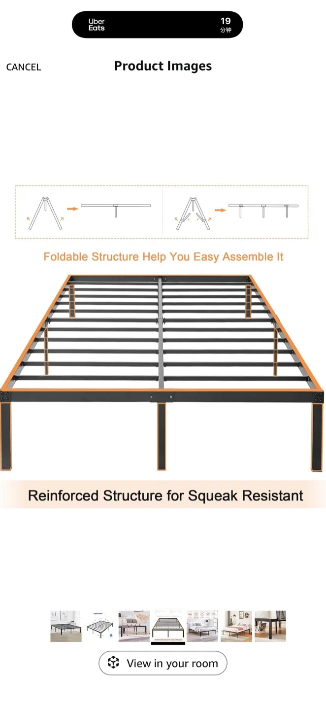 Queen Size Metal Bed Frame image indicator(3)