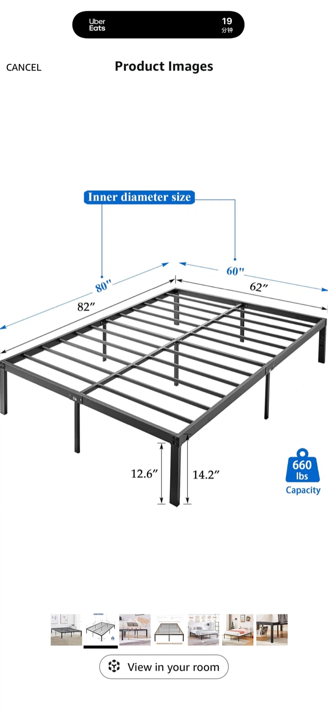 Queen Size Metal Bed Frame - photo 2
