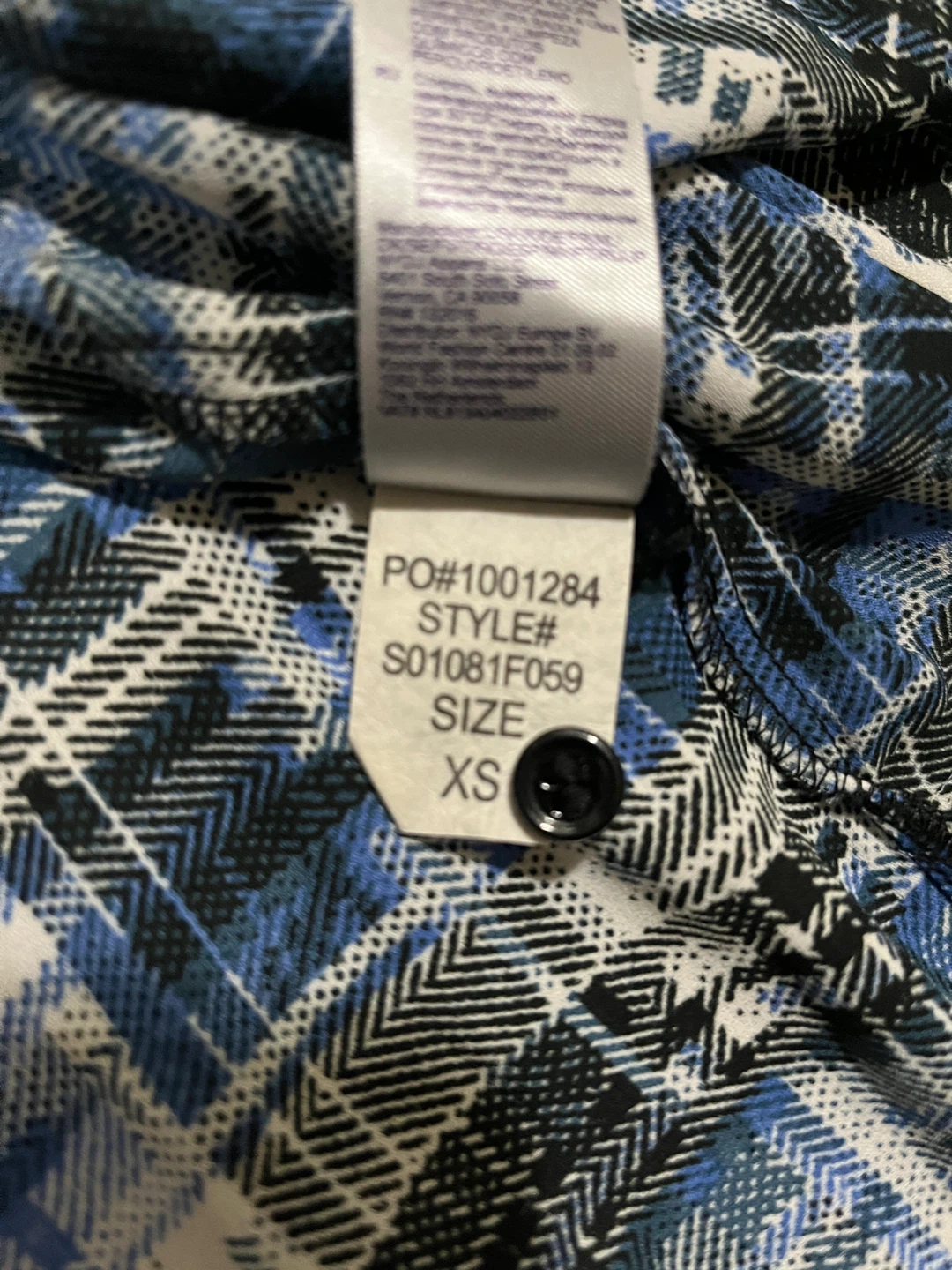NYDJ women’s extra small blouse, plaid blue, pintuck - photo 4