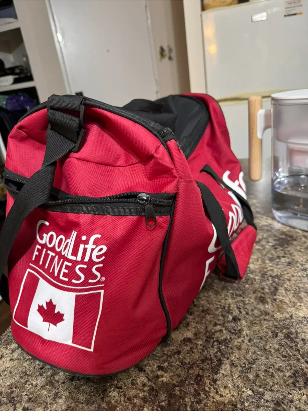 GoodLife Fitness Red & Black Gym Bag