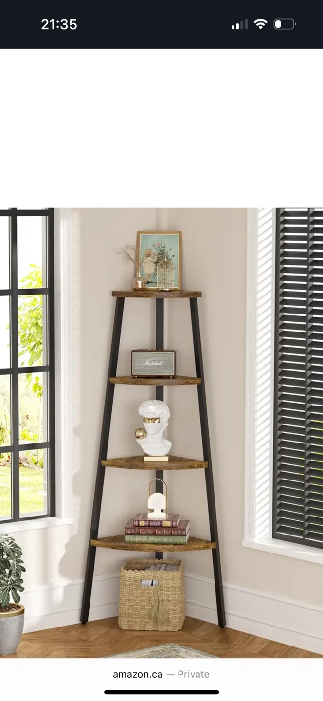 Corner shelf / ladder shelf