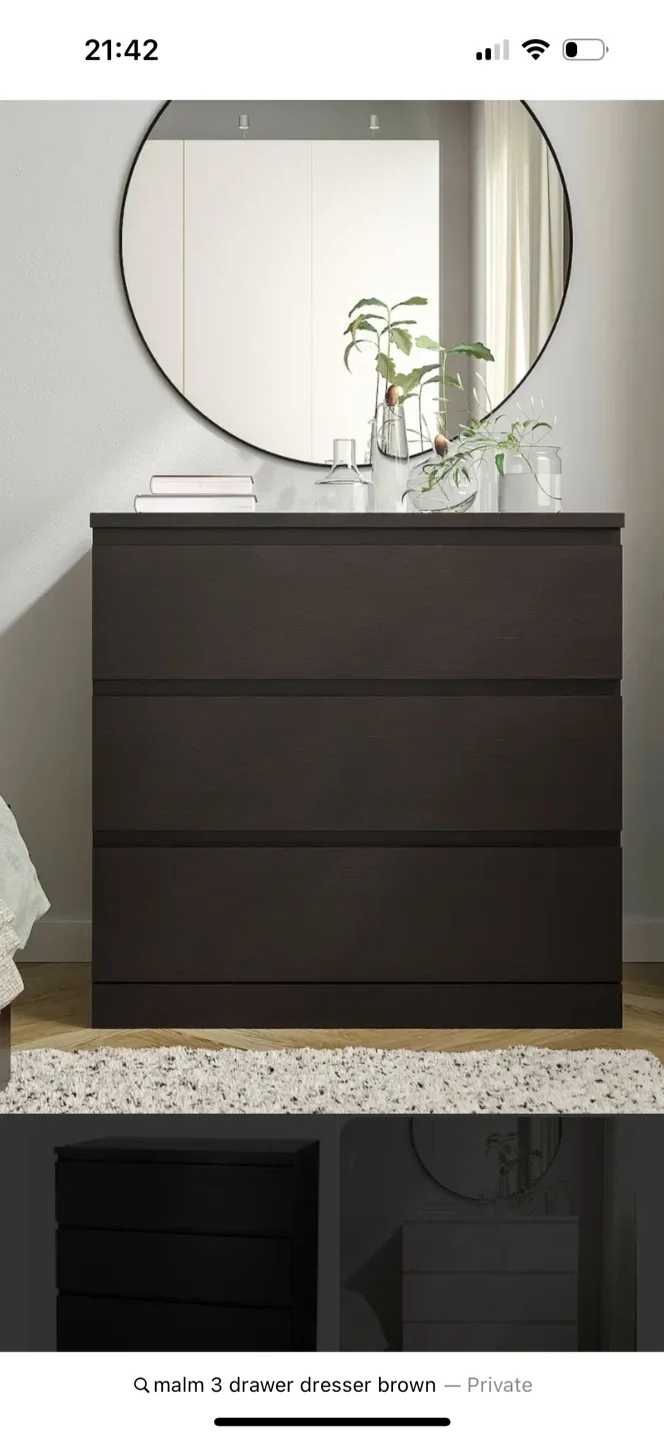 IKEA Malm 3 drawer dresser