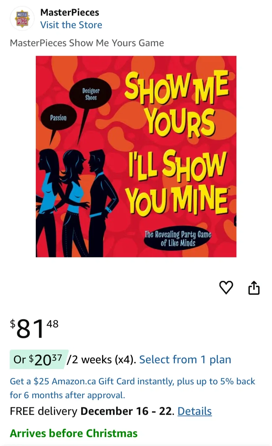 NEW MasterPieces Show Me Yours Game image indicator(3)