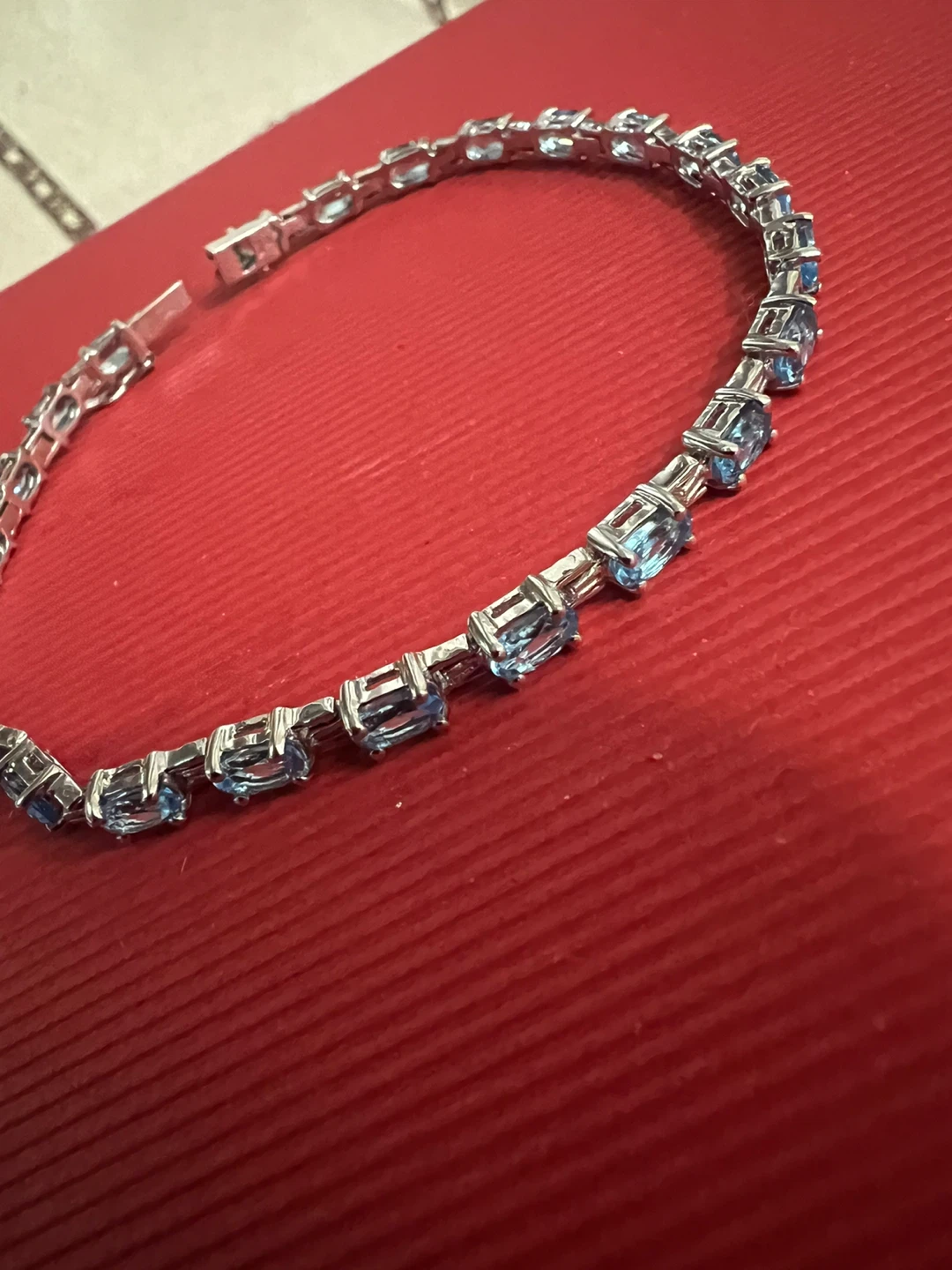 10 k blue topaz  Bracelet, 8.5g - photo 5