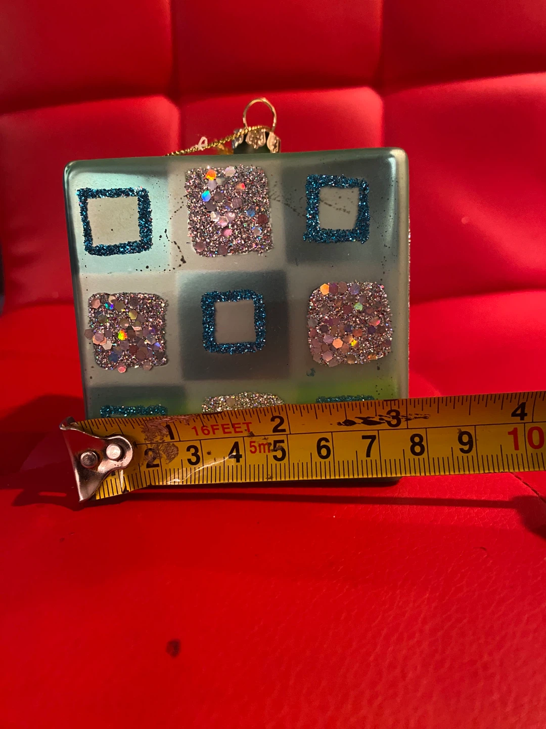 6 Pcs set of multi-color Glasses Christmas Ornaments with box - photo 5